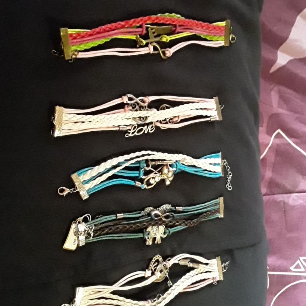 Leather Charm bracelet